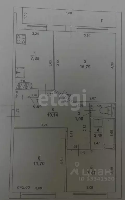 3-к кв. Ульяновская область, Чердаклинский район, Октябрьское с/пос, ... - Фото 1