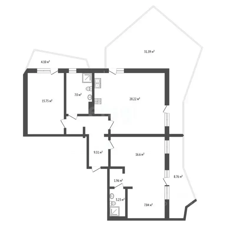 3-к кв. Крым, Ялта муниципальный округ, Массандра пгт ул. Туристская, ... - Фото 1