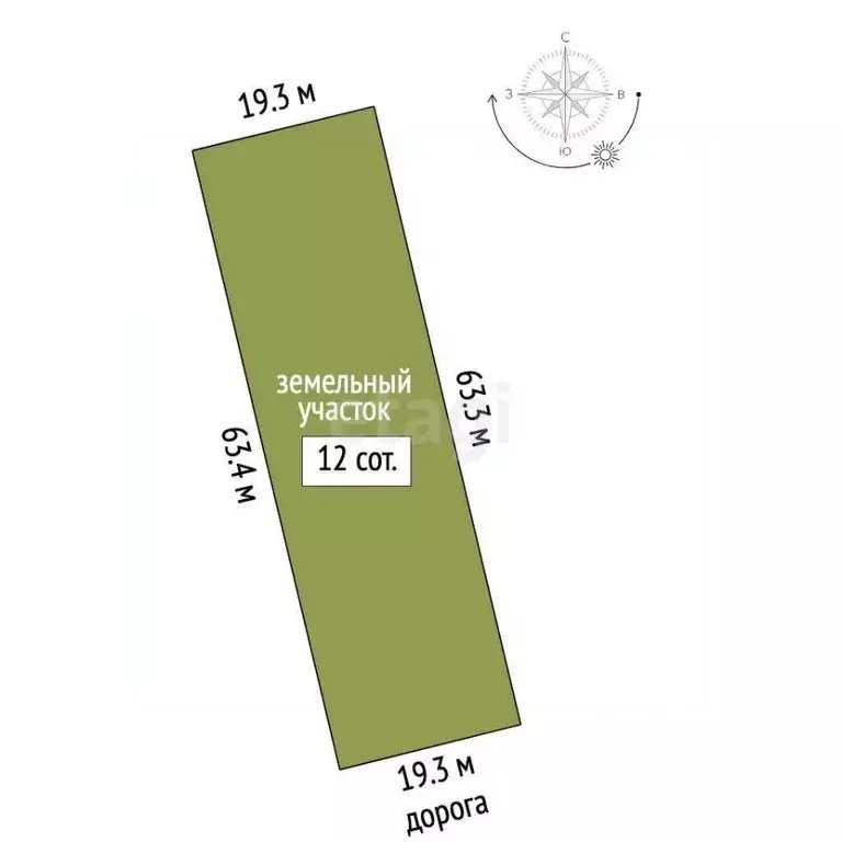 Участок в Чувашия, Моргаушский муниципальный округ, д. Яраккасы  (12.0 ... - Фото 2