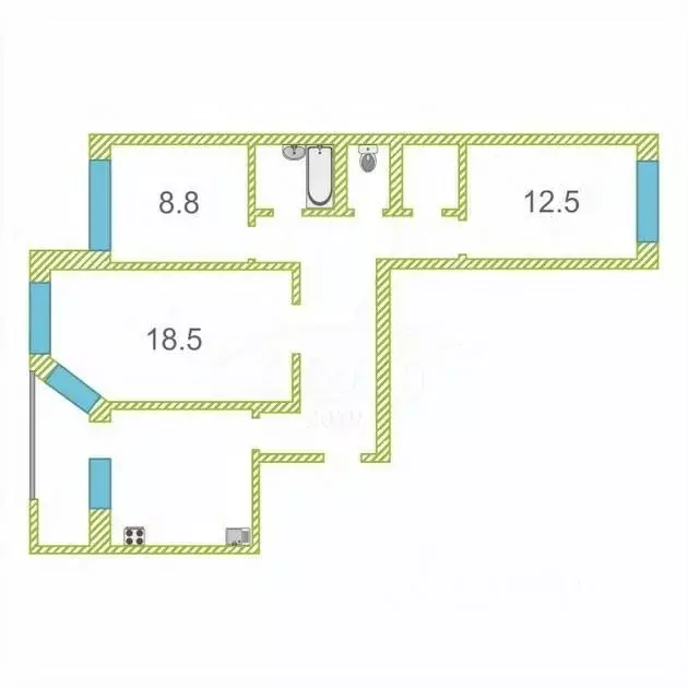 3-к кв. Ханты-Мансийский АО, Сургут ул. 30 лет Победы, 54 (71.4 м) - Фото 1