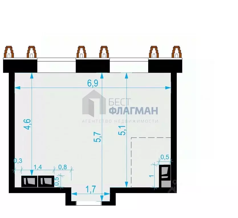 Помещение свободного назначения в Москва Выборгская ул., 18 (35 м) - Фото 2