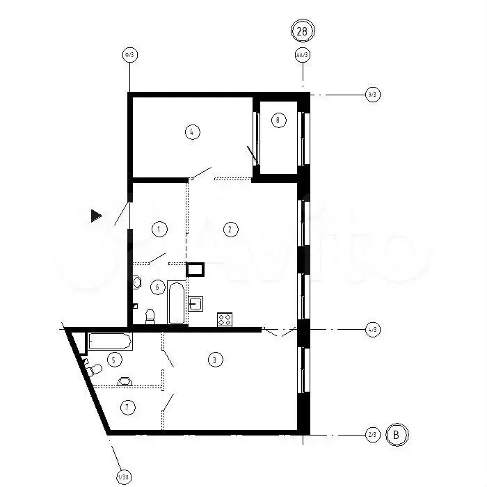 2-к. квартира, 90,4м, 5/9эт. - Фото 1