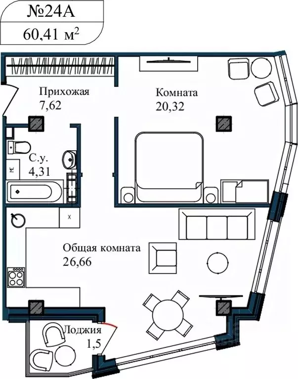 2-к кв. Севастополь ул. Летчиков, 10 (61.6 м) - Фото 0