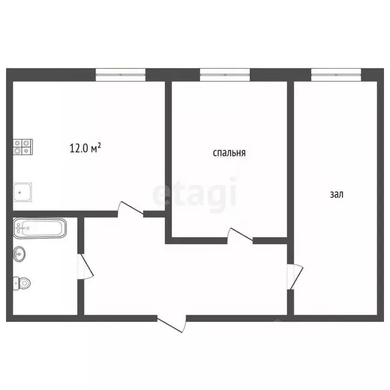 2-к кв. Ямало-Ненецкий АО, Муравленко ул. Дружбы Народов, 74А (64.0 м) - Фото 1