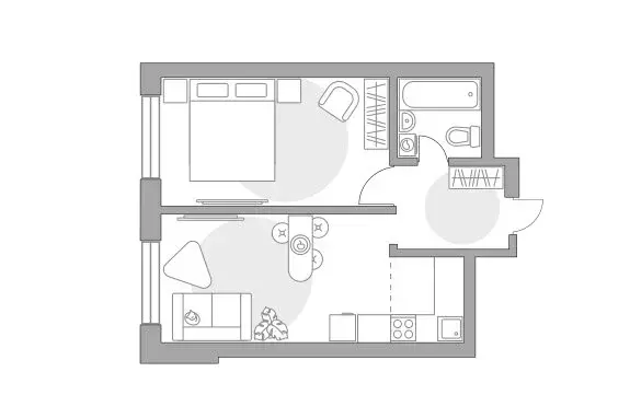 2-комнатная квартира: Красногорск, Ильинский тупик (39.58 м) - Фото 0