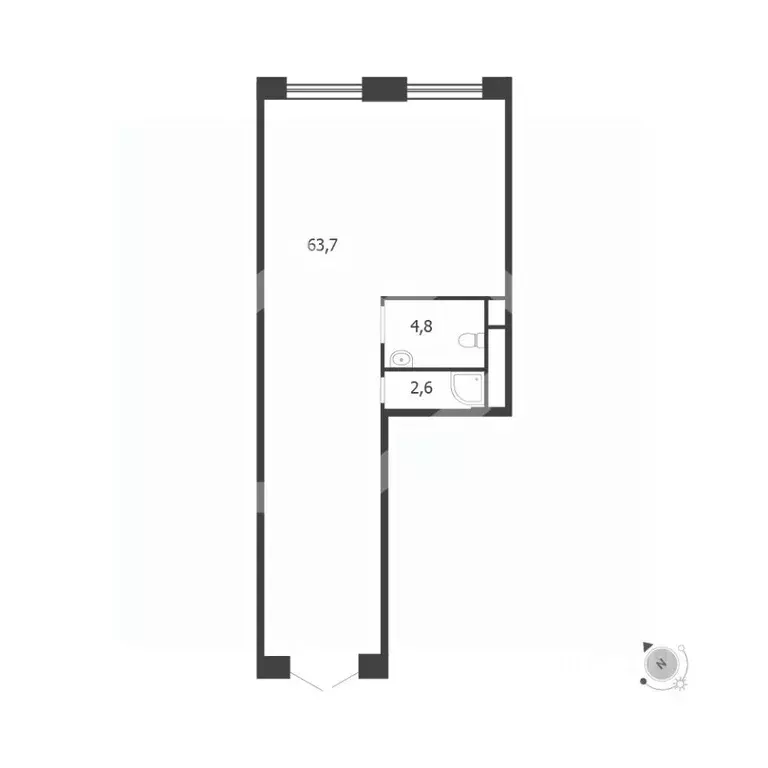 Помещение свободного назначения в Москва 3-я оч., Шагал жилой ... - Фото 2