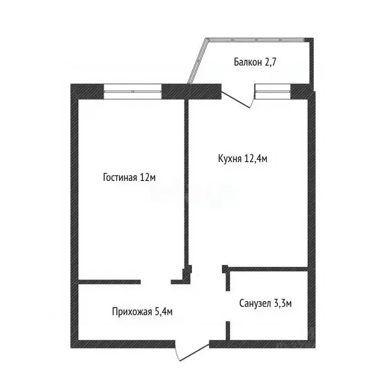 1-к кв. Адыгея, Тахтамукайский район, Старобжегокайское с/пос, Новая ... - Фото 1