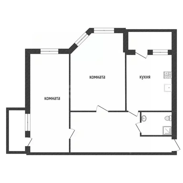 2-к кв. Ленинградская область, Кириши ул. Энергетиков, 42 (62.1 м) - Фото 2