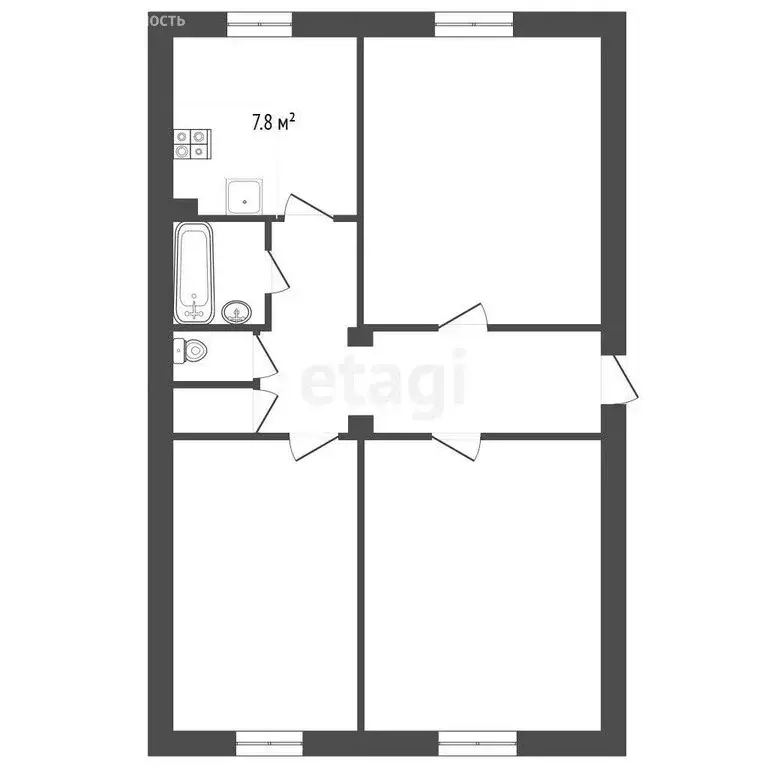 3-комнатная квартира: Константиновский, улица Победы, 6 (71.2 м) - Фото 0