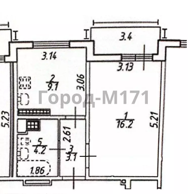 1-к кв. Санкт-Петербург ул. Чарушинская, 12 (32.6 м) - Фото 2