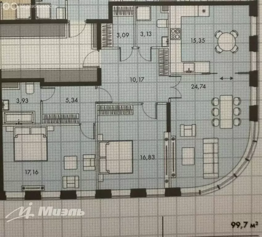 3-комнатная квартира: Москва, улица Новая Дорога, 9к1 (100 м) - Фото 0