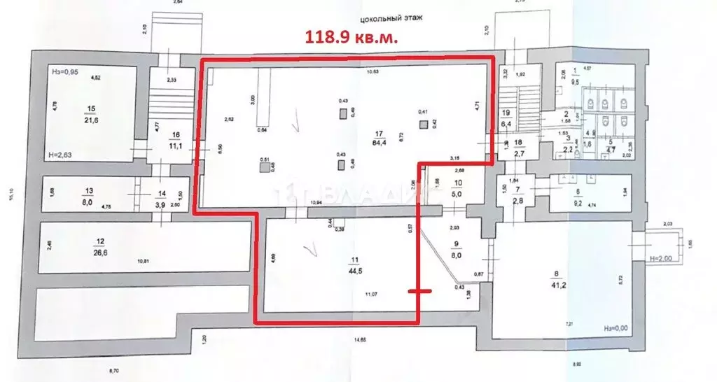 Помещение свободного назначения (118.9 м) - Фото 2