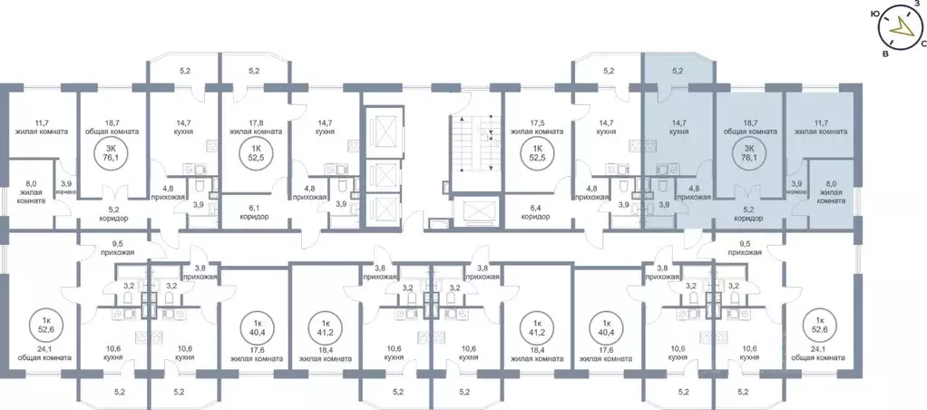 3-к кв. Ханты-Мансийский АО, Сургут Сосновая ул., 69 (76.1 м) - Фото 2