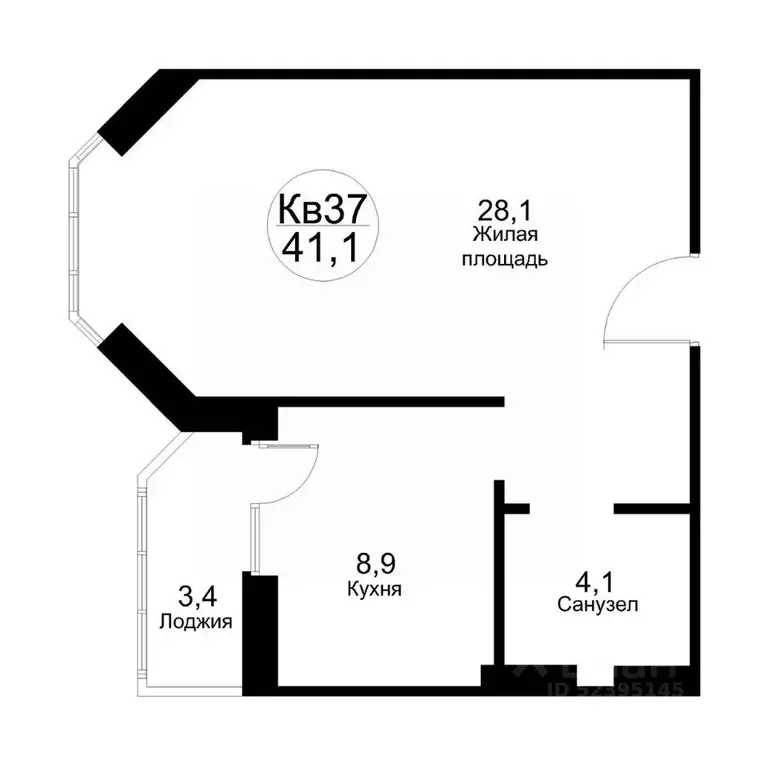 1-к кв. Московская область, Рузский муниципальный округ, Тучково пгт ... - Фото 1
