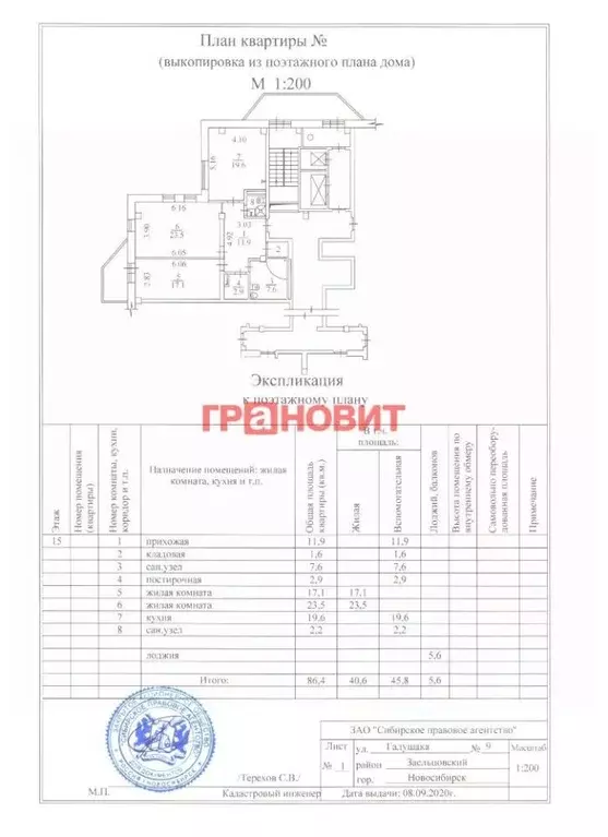 2-к кв. Новосибирская область, Новосибирск ул. Галущака, 9 (86.4 м) - Фото 1