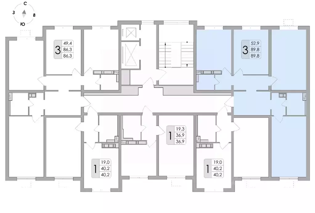 3-к кв. Воронежская область, Воронеж ул. Шишкова, 140Б/16 (89.8 м) - Фото 1