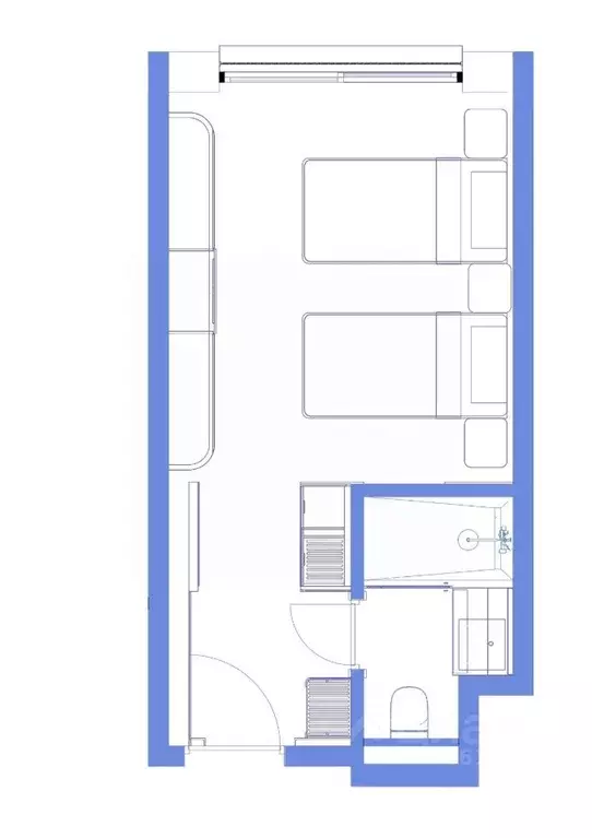 Студия Ставропольский край, Пятигорск ул. Леваневского, 3Д (21.5 м) - Фото 1