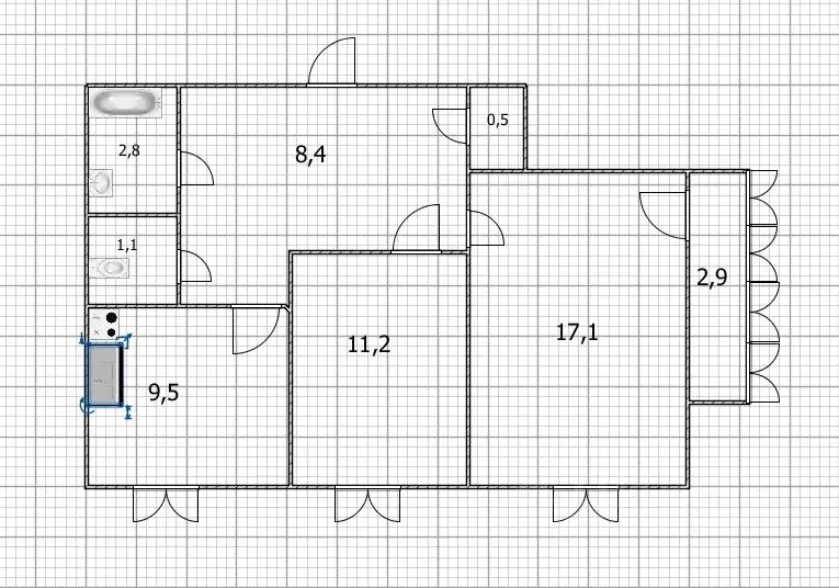 2-к кв. Башкортостан, Уфа Дагестанская ул., 27 (51.1 м) - Фото 2
