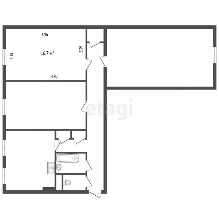 Комната Санкт-Петербург Садовая ул., 125 (16.7 м) - Фото 2