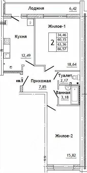 2-к кв. Смоленская область, Смоленский муниципальный округ, д. ... - Фото 0