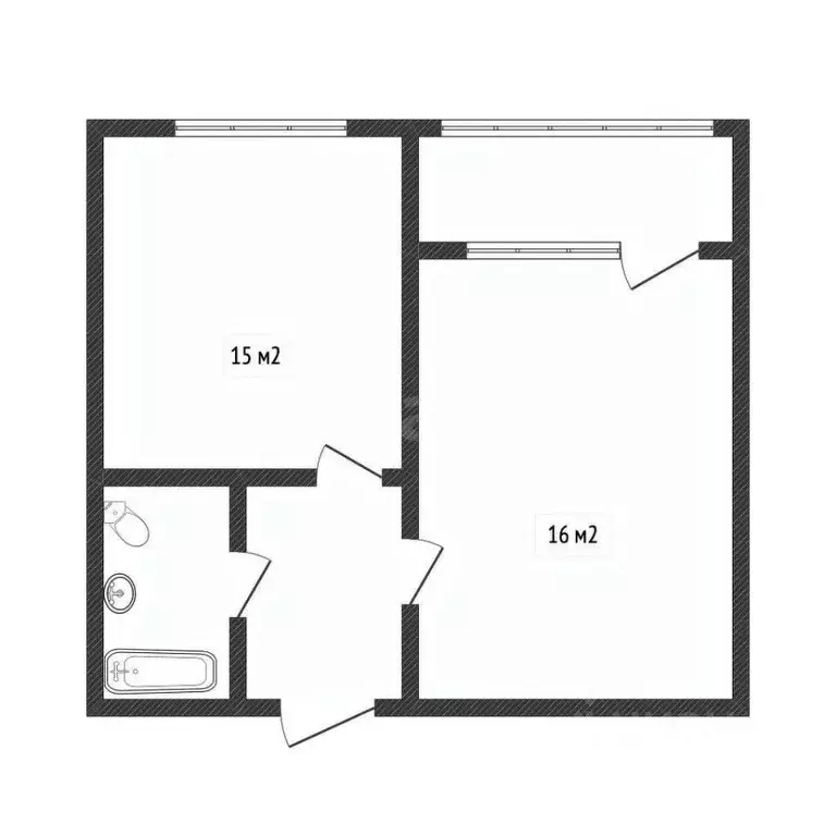 1-к кв. Белгородская область, Белгород ул. Анатолия Ачкасова, 2 (39.7 ... - Фото 1