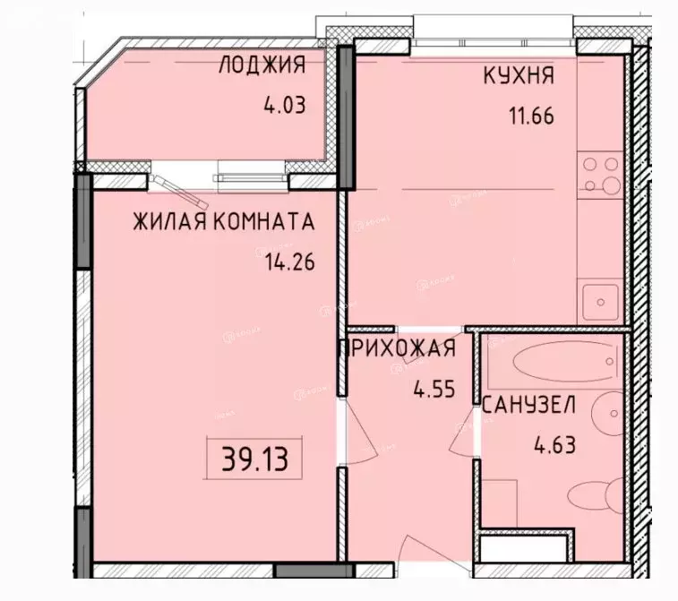 1-комнатная квартира: Тула, Рязанская улица, 23 (39.13 м) - Фото 0