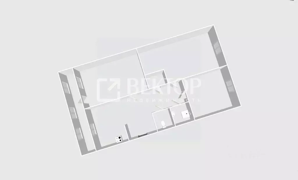 3-к кв. Костромская область, Костромской район, Бакшеевское с/пос, ... - Фото 2