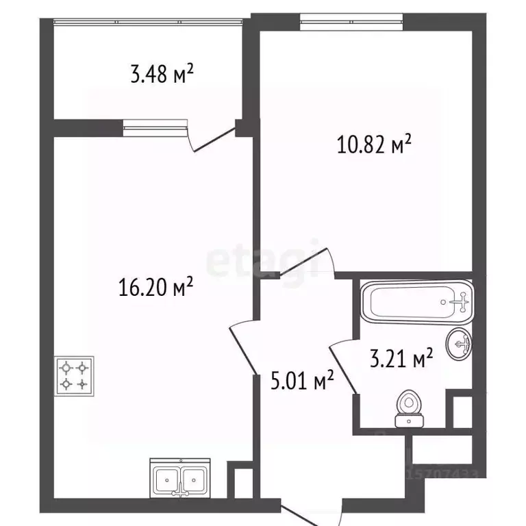 1-к кв. Санкт-Петербург просп. Буденного, 21к1 (35.2 м) - Фото 2