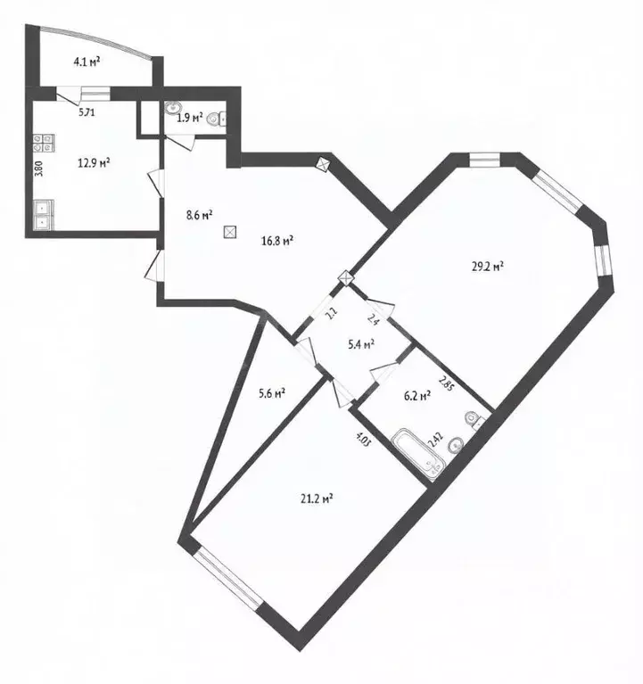 3-к кв. Ярославская область, Ярославль ул. Батова, 14 (108.6 м) - Фото 2