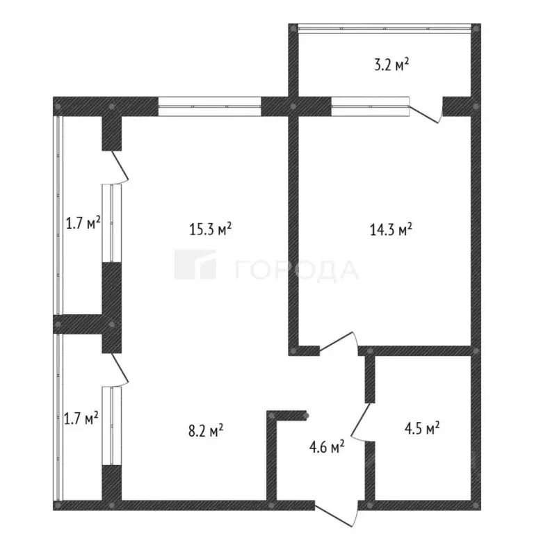 2-к кв. Алтайский край, Барнаул ул. Сергея Семенова, 27к4 (47.2 м) - Фото 2