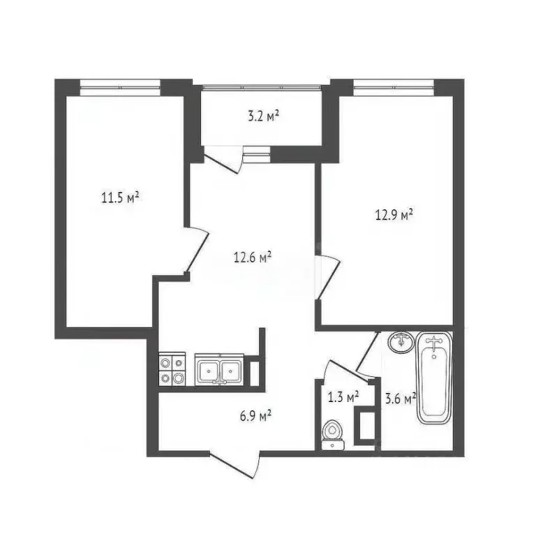 2-к кв. Санкт-Петербург Белоостровская ул., 10к1 (52.0 м) - Фото 0