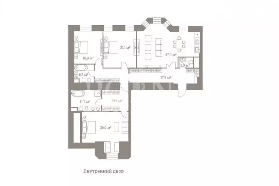 4-комнатная квартира: Москва, улица Большая Полянка, 44 (170 м) - Фото 1