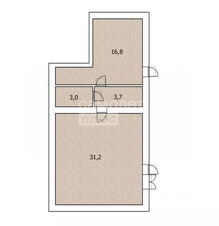 Торговая площадь в Краснодарский край, Туапсе Звездная ул., 41А (55 м) - Фото 2