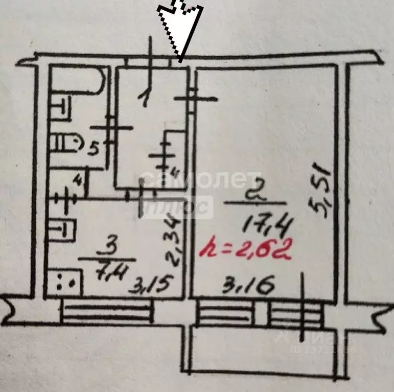 1-к кв. Ямало-Ненецкий АО, Ноябрьск просп. Мира, 14 (35.0 м) - Фото 2