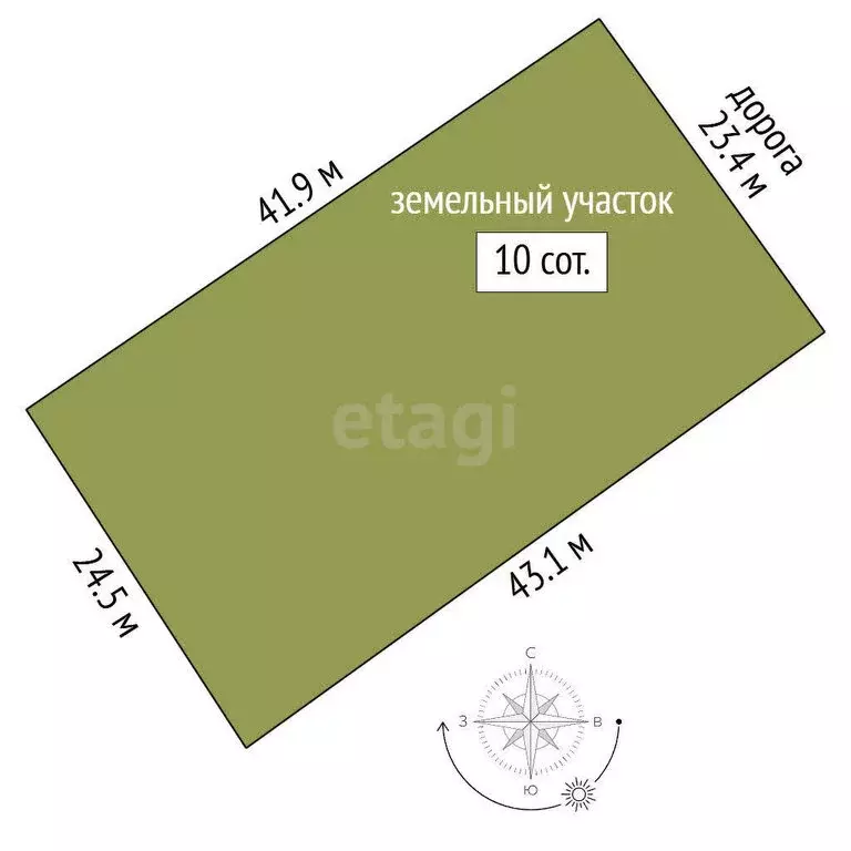 Участок в Миасс, СНТ Дачный (10 м) - Фото 1