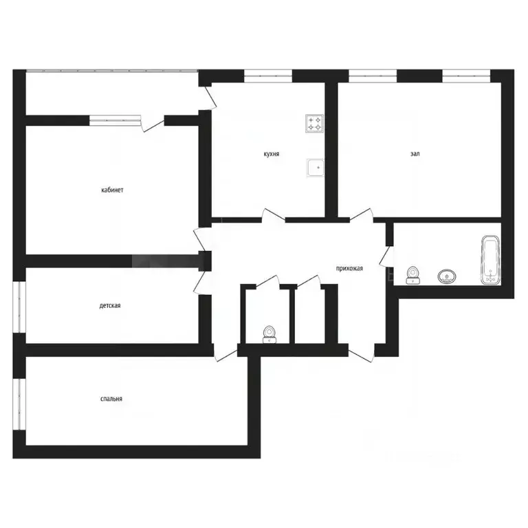 4-к кв. Тюменская область, Тюмень ул. Малыгина, 56 (147.0 м) - Фото 2