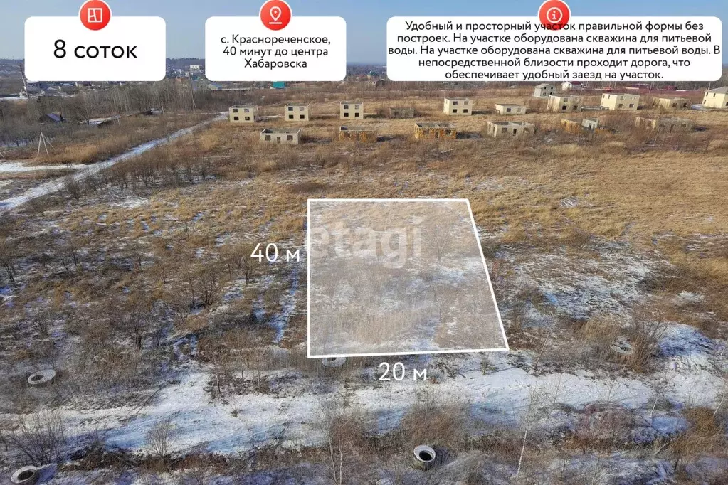 Участок в Хабаровский край, Хабаровский район, с. Краснореченское, ... - Фото 1