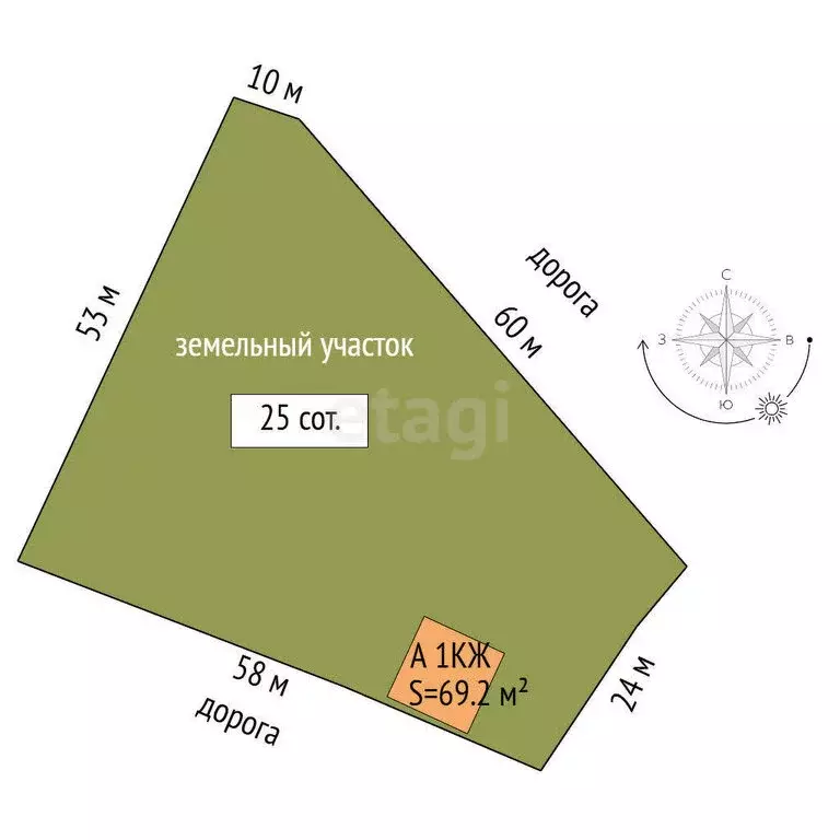 Дом в Тюменский муниципальный округ, деревня Коняшина (69.2 м) - Фото 1