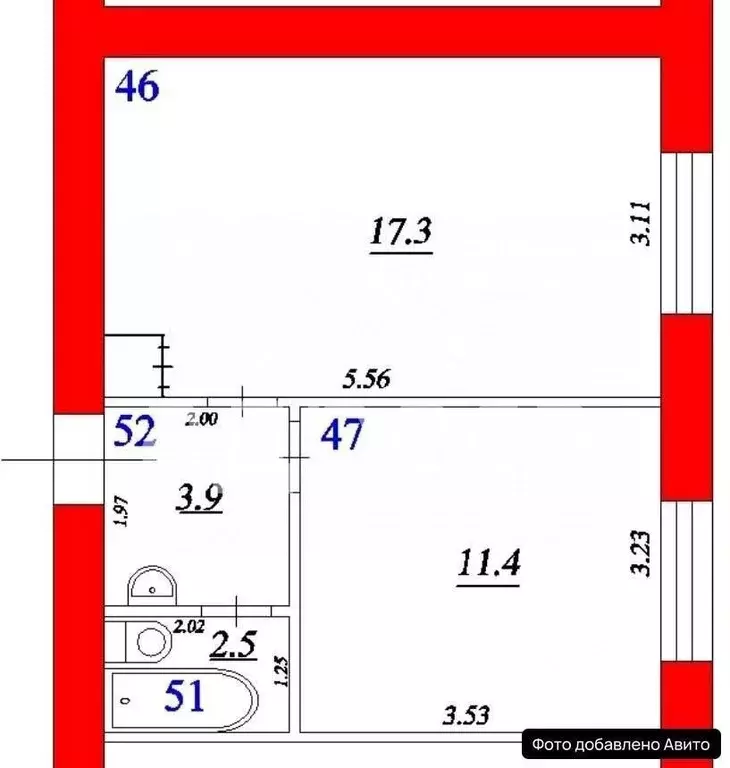 2-к кв. Самарская область, Самара Аэродромная ул., 58А (35.6 м) - Фото 2