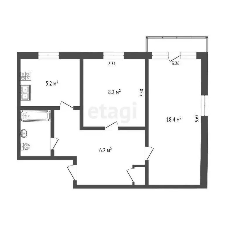 2-комнатная квартира: Москва, Керченская улица, 10к2 (41.7 м) - Фото 0