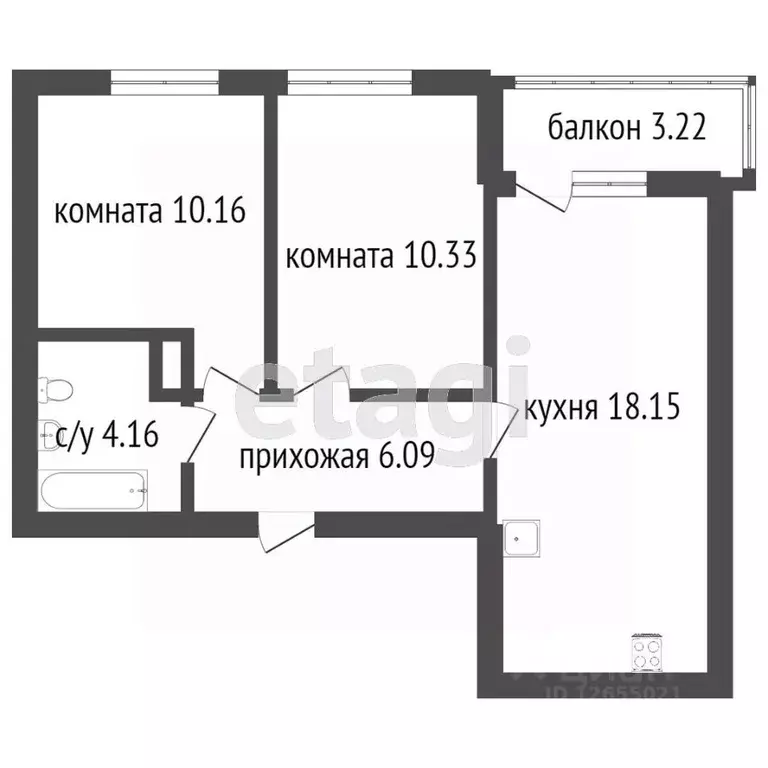 2-к кв. Костромская область, Кострома ул. Александра Зиновьева, 8 ... - Фото 0