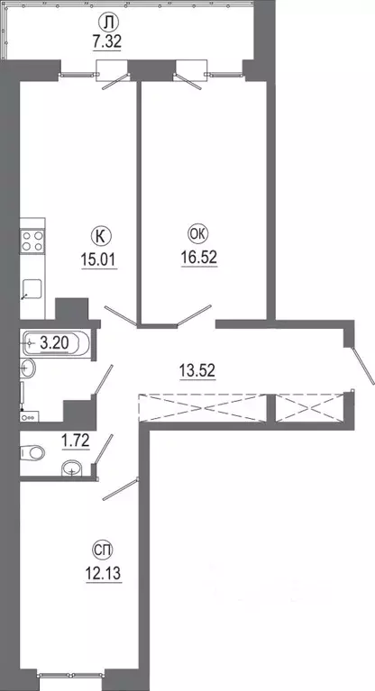 2-к кв. Иркутская область, Иркутск ул. Маврикия Слепнева, 8 (69.1 м) - Фото 1