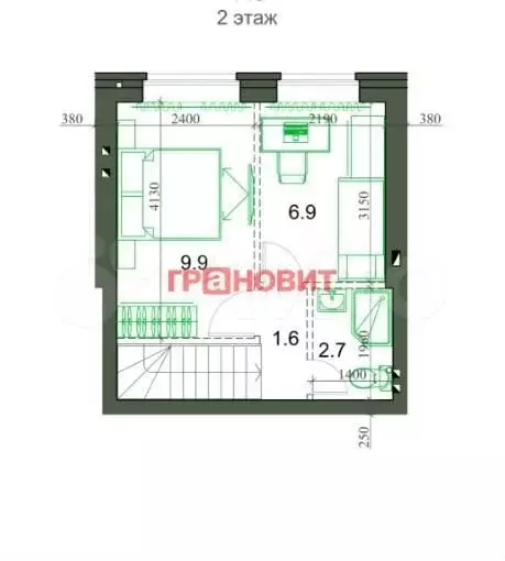 2-к. квартира, 46 м, 1/2 эт. - Фото 1