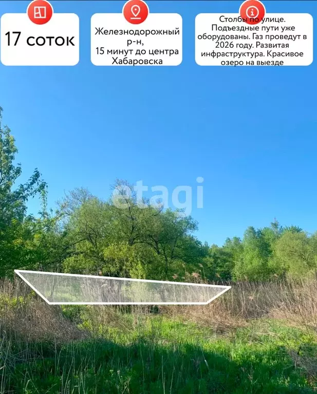 Участок в Хабаровский край, Хабаровск ул. Товарищества Хабаровское-1 ... - Фото 0