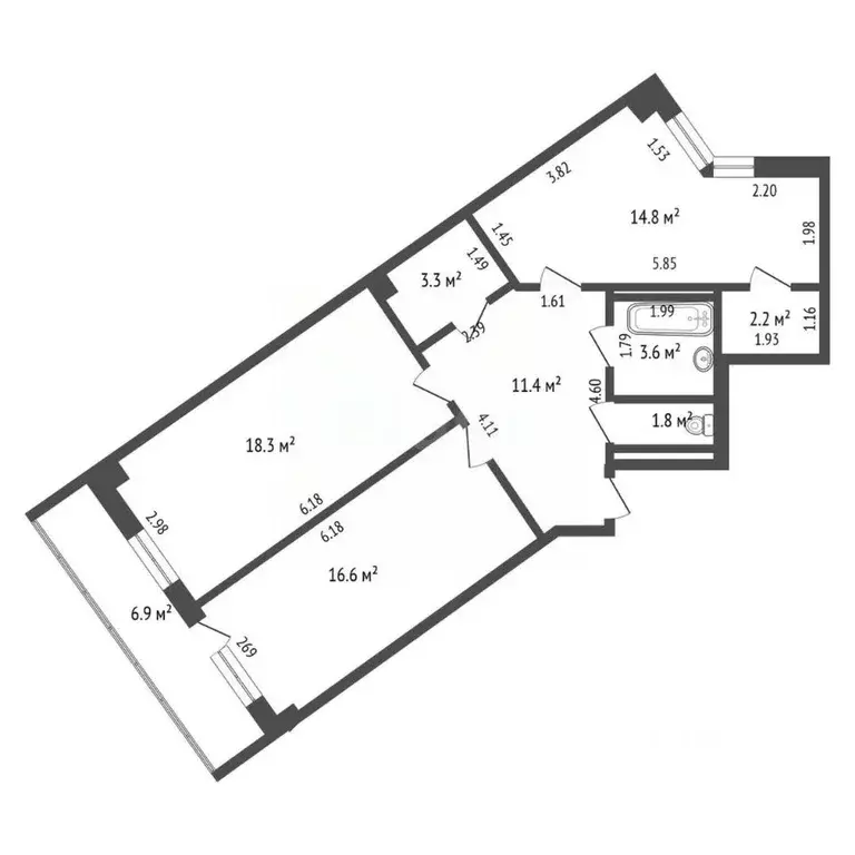 2-к кв. Саха (Якутия), Якутск ул. Лермонтова, 26 (72.0 м) - Фото 1