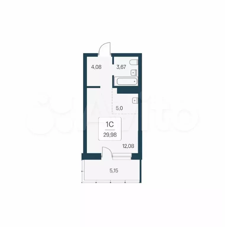 Квартира-студия, 30 м, 10/24 эт. - Фото 0