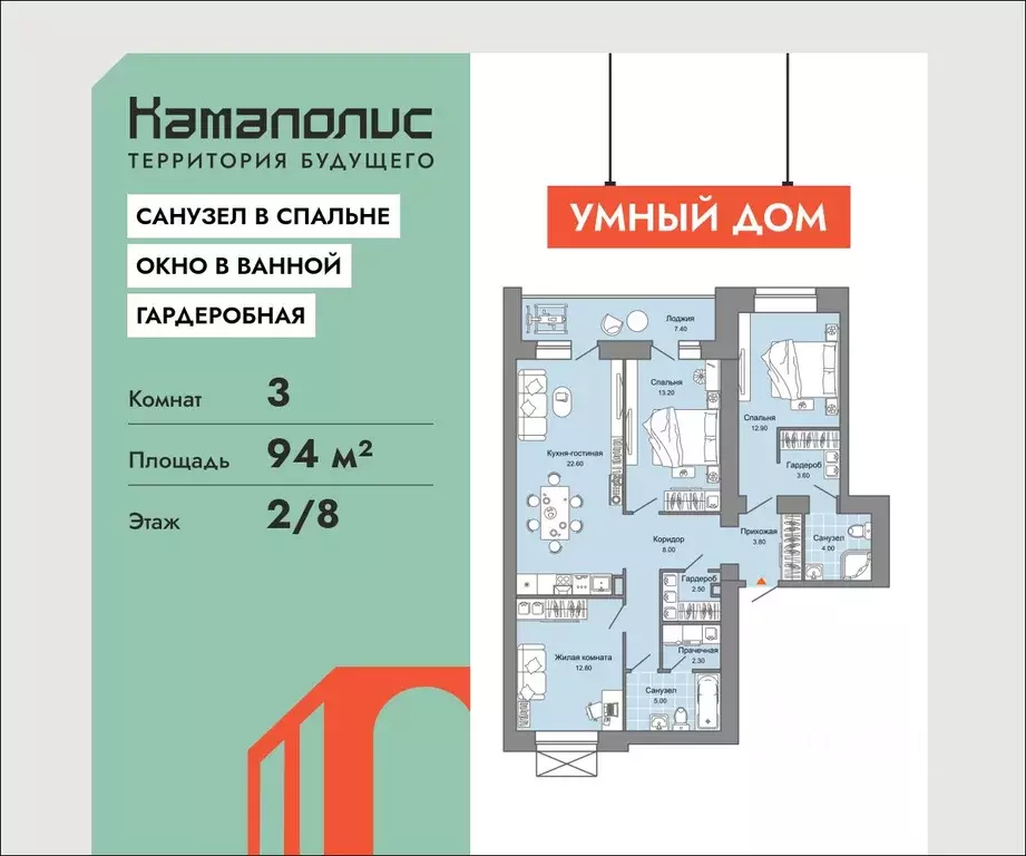 3-к кв. Пермский край, Пермь ул. Дзержинского, 31Б (94.0 м) - Фото 1
