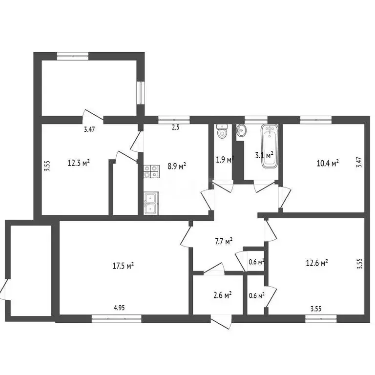 3-комнатная квартира: Петрозаводск, Соломенская улица, 41 (78.2 м) - Фото 1