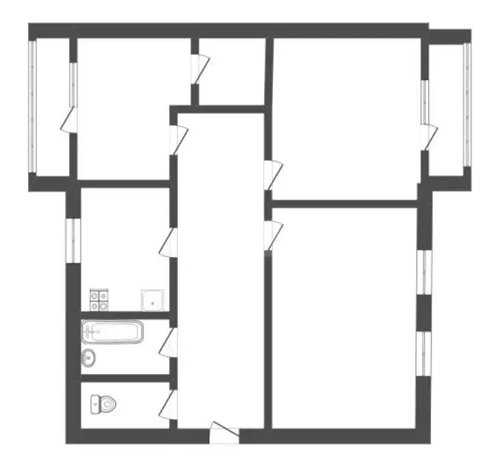 3-комнатная квартира: Борисоглебск, Советская улица, 119 (55.8 м) - Фото 1