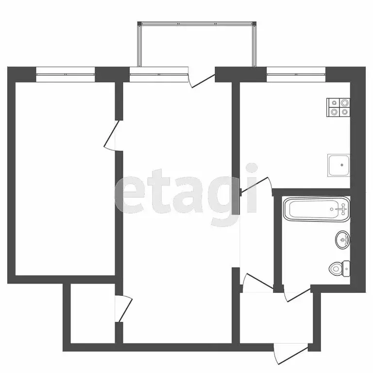 2-комнатная квартира: Тюмень, Советская улица, 124 (36.6 м) - Фото 0